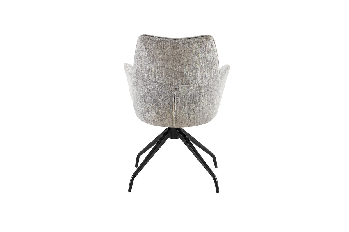 Chaise Lamor pivotante Tissu Gris