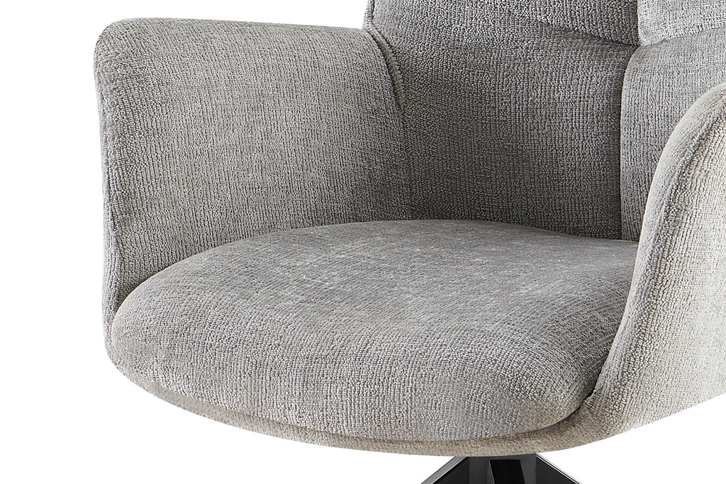 Chaise Lamor pivotante Tissu Gris