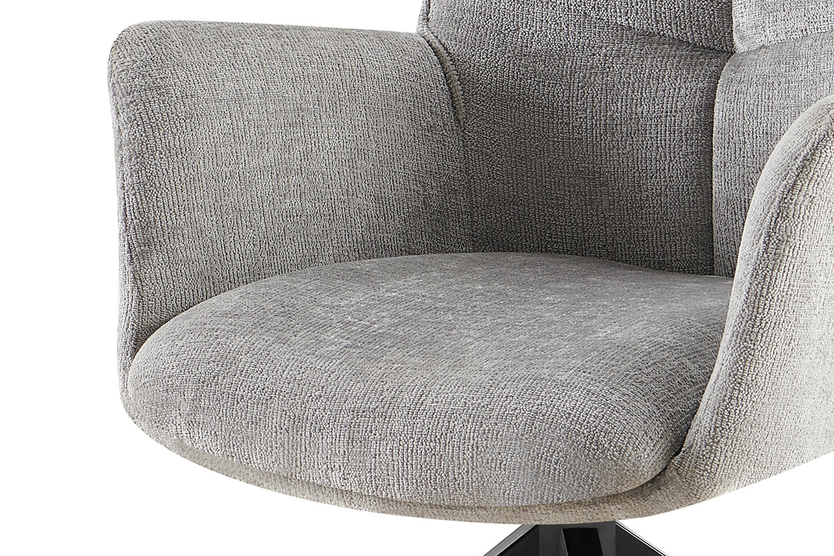 Chaise Lamor pivotante Tissu Gris