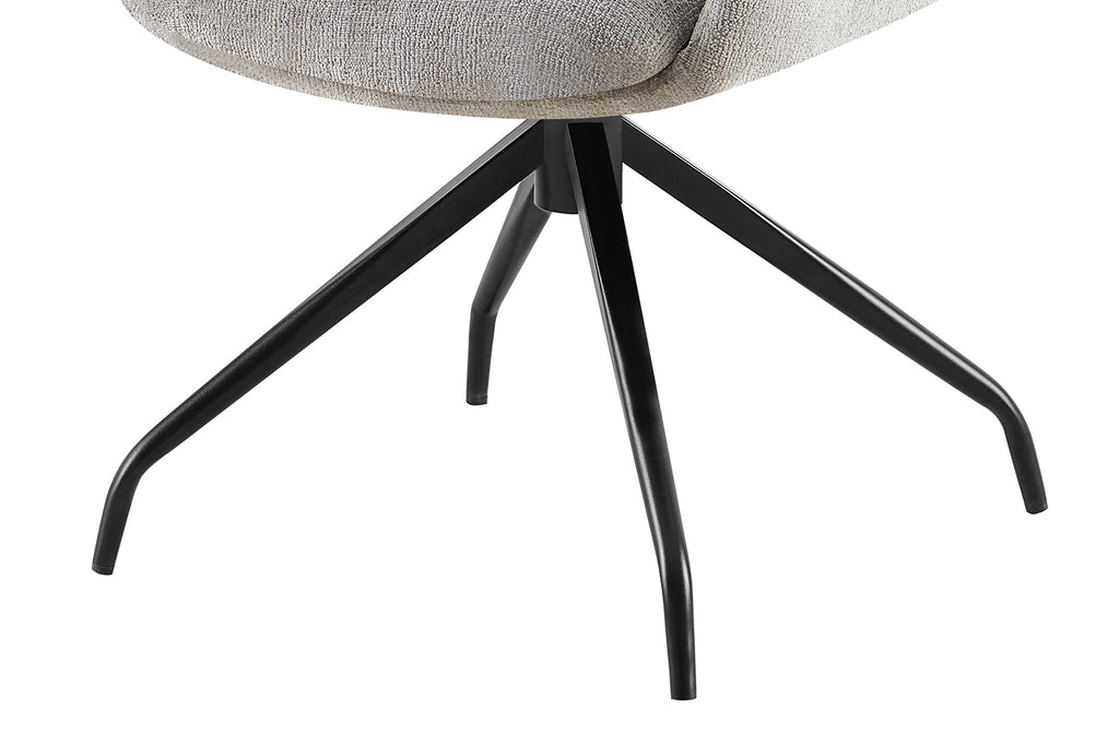 Chaise Lamor pivotante Tissu Gris