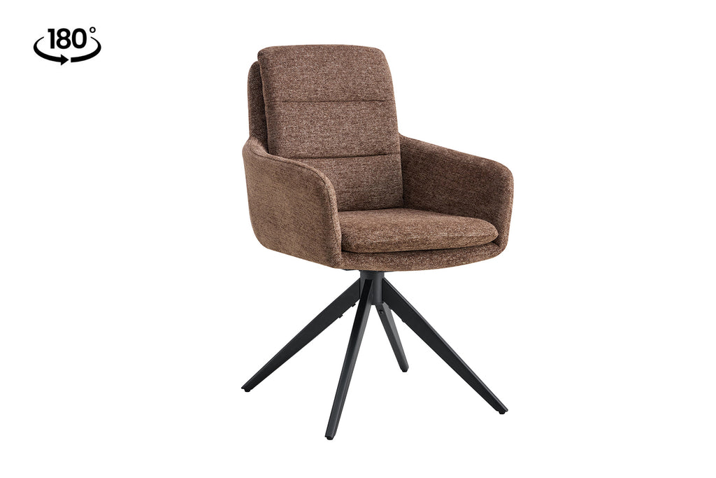 Chaise Lisold pivotante Tissu Brun