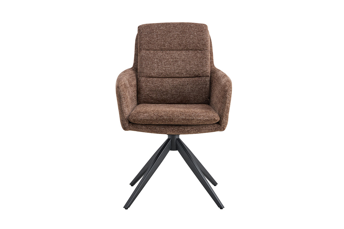 Chaise Lisold pivotante Tissu Brun