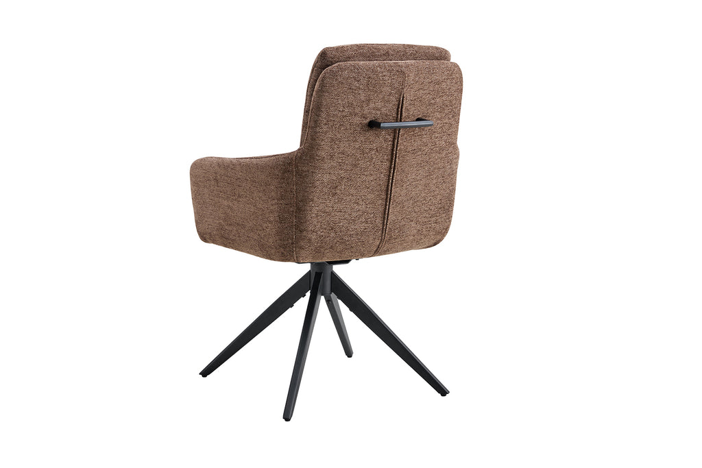 Chaise Lisold pivotante Tissu Brun