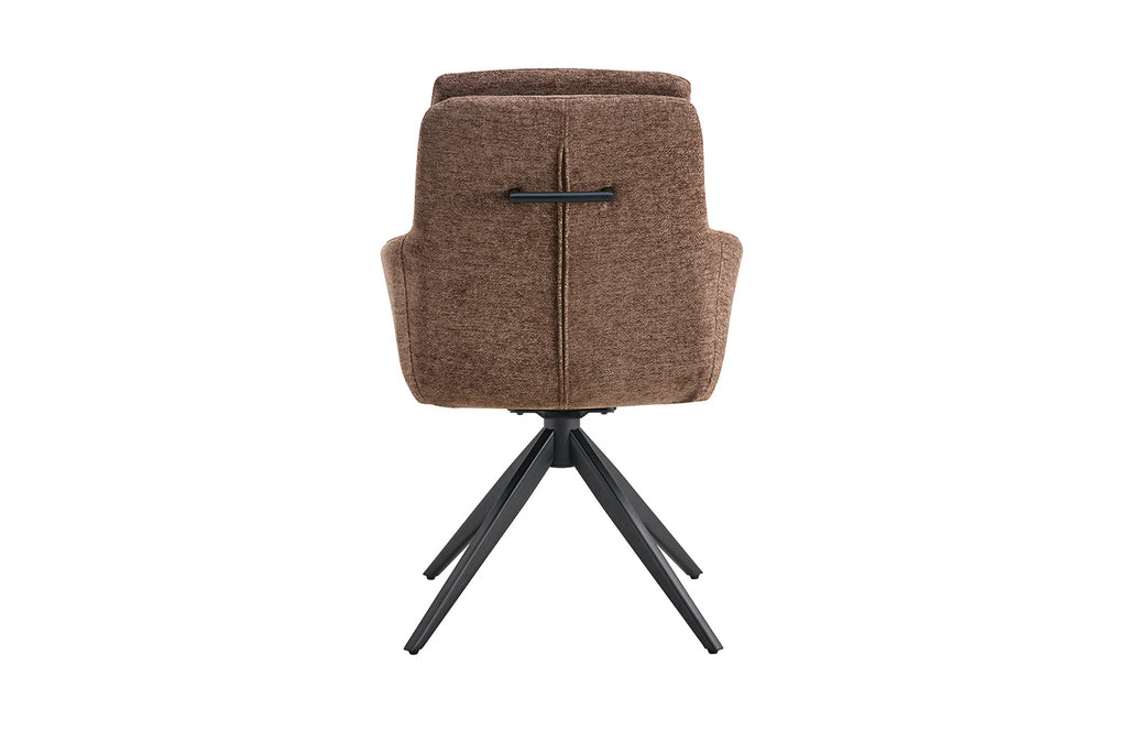 Chaise Lisold pivotante Tissu Brun