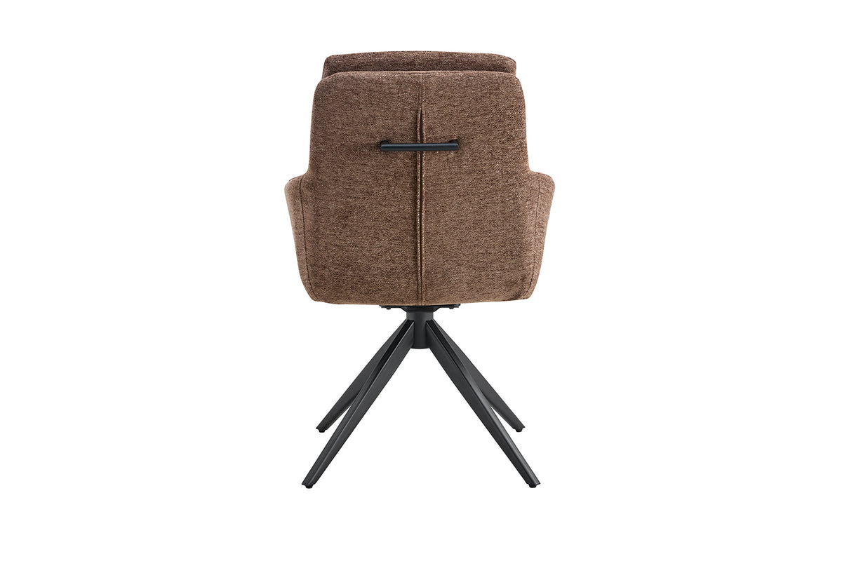 Chaise Lisold pivotante Tissu Brun