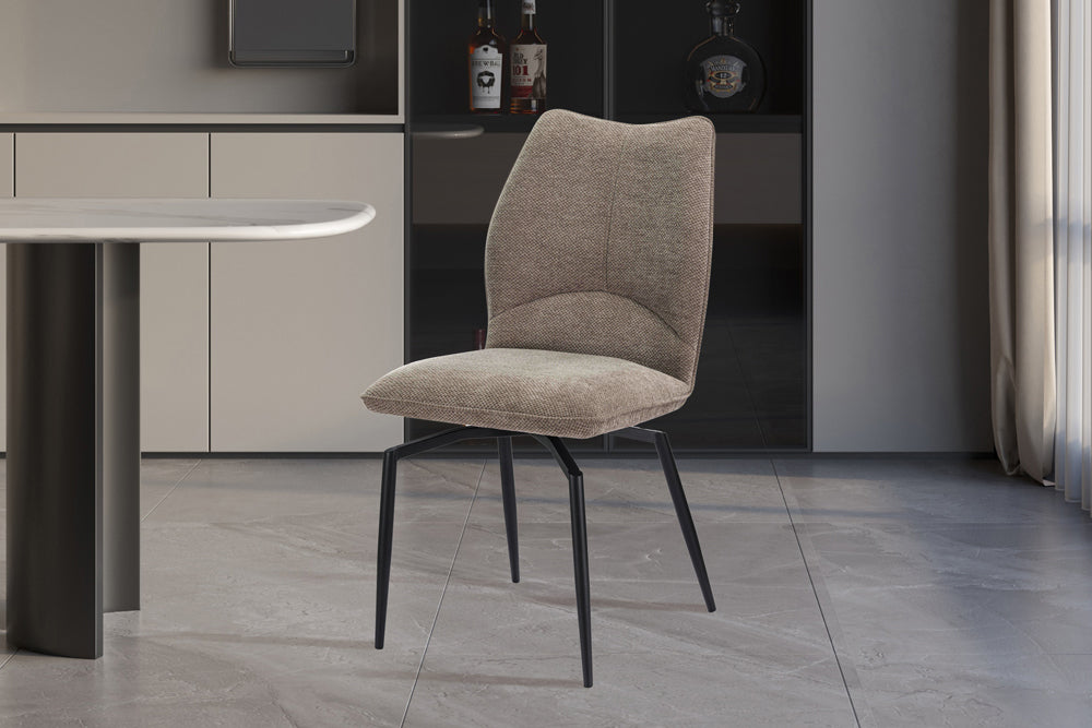 Chaise Lara pivotante Tissu Sable