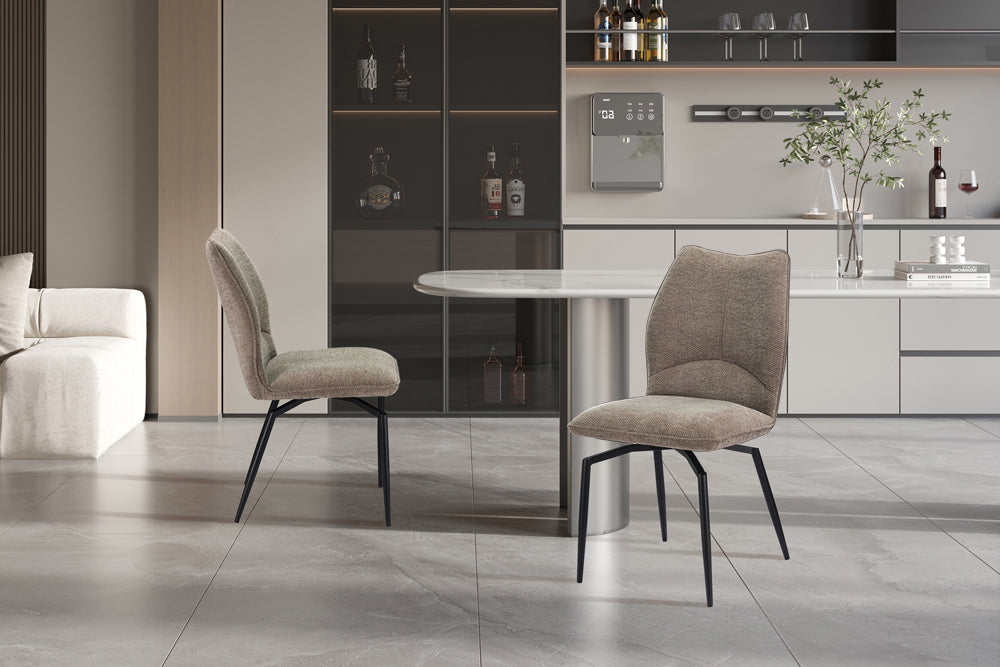 Chaise Lara pivotante Tissu Sable