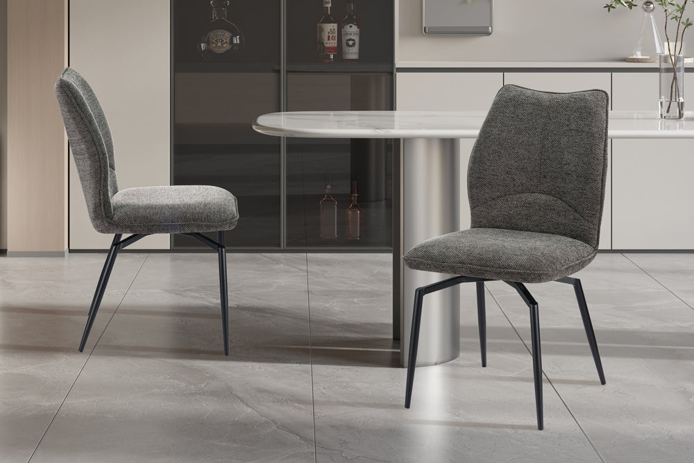 Chaise Lara Pivotant à 0 Tissu Ote Sea 456 Gris