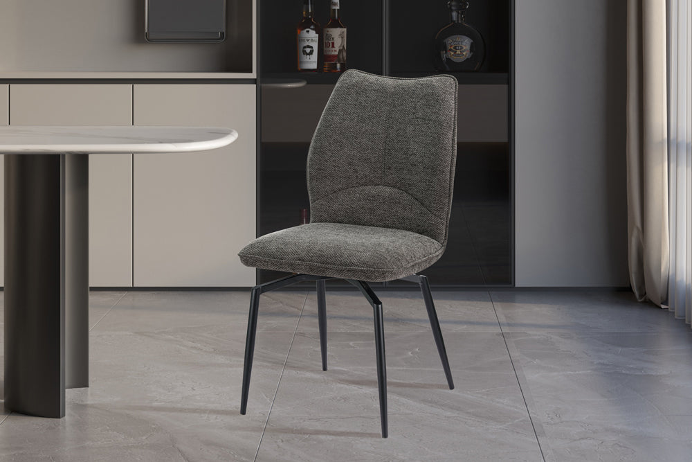 Chaise Lara pivotante Tissu Gris