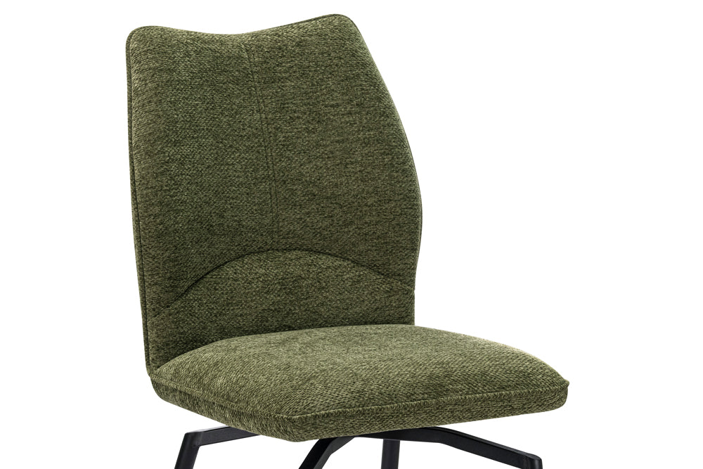 Chaise Lara pivotante Tissu Vert