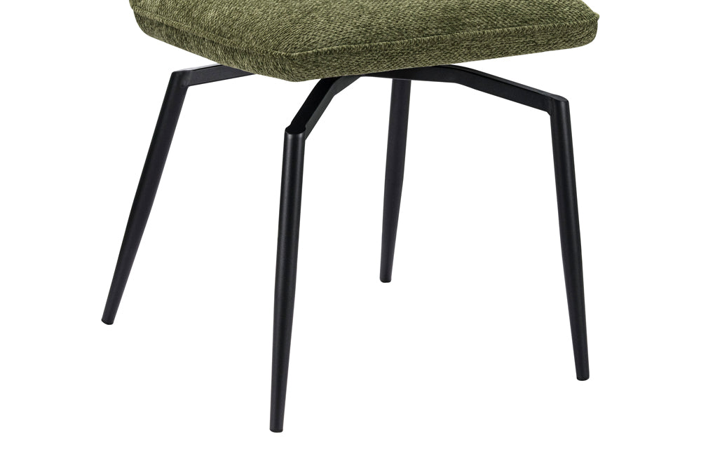 Chaise Lara pivotante Tissu Vert