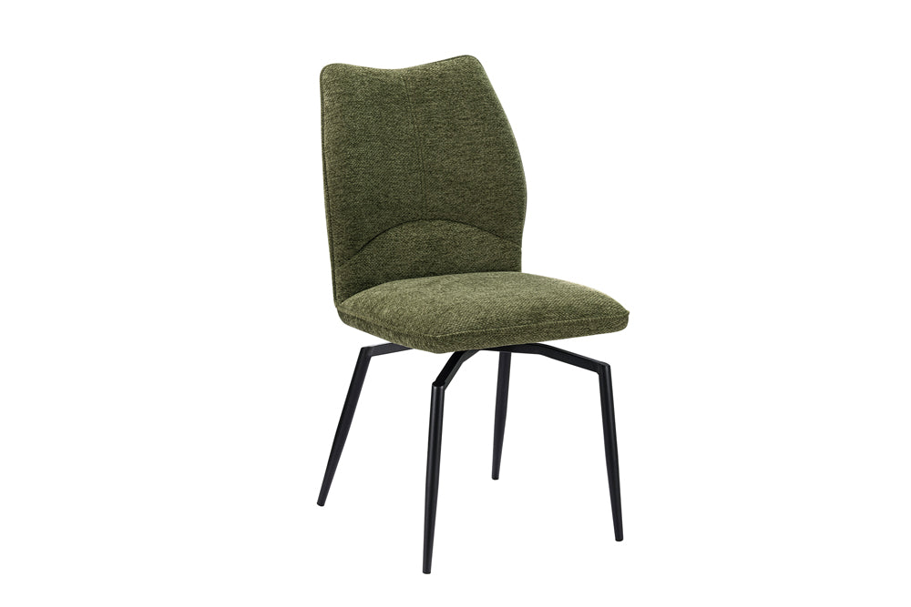 Chaise Lara pivotante Tissu Vert