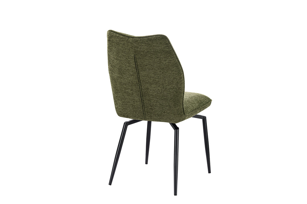 Chaise Lara pivotante Tissu Vert