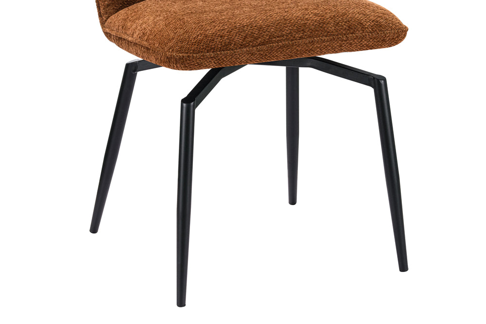 Chaise Lara pivotante Tissu Rouille