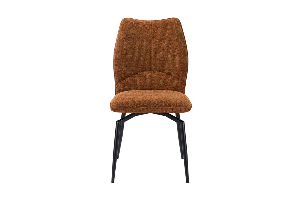 Chaise Lara pivotante Tissu Rouille