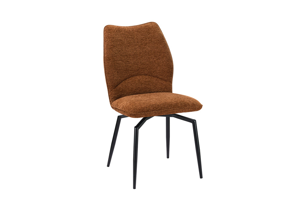 Chaise Lara pivotante Tissu Rouille