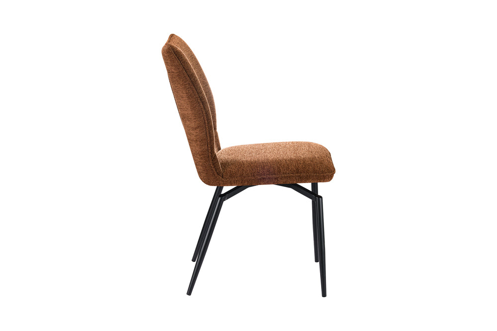 Chaise Lara pivotante Tissu Rouille