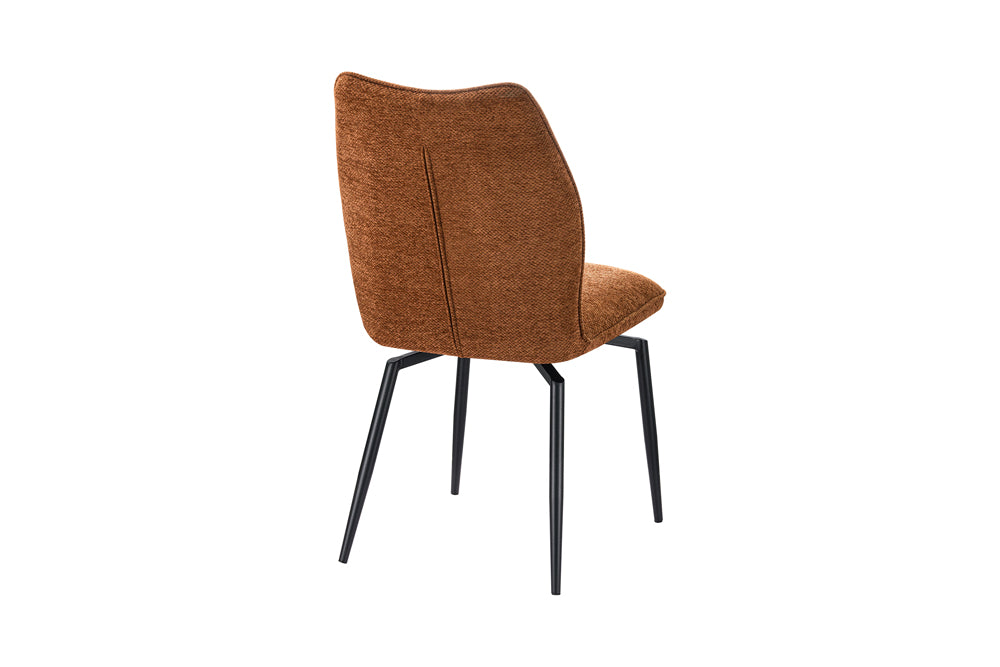 Chaise Lara pivotante Tissu Rouille