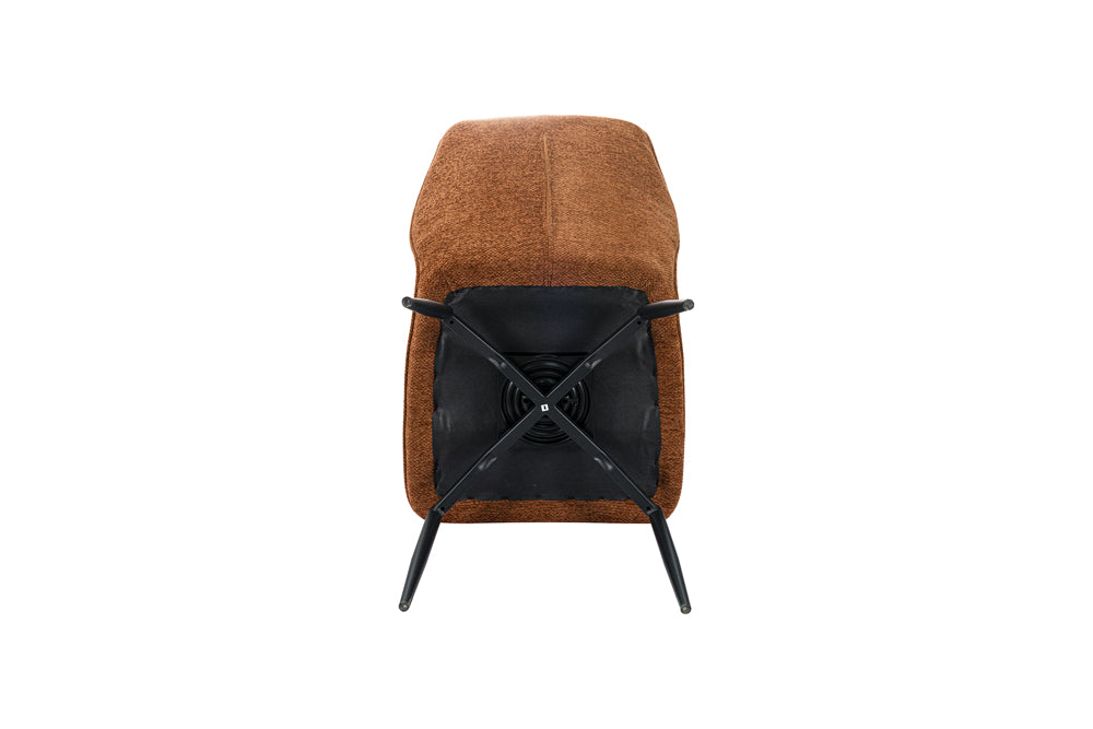 Chaise Lara pivotante Tissu Rouille