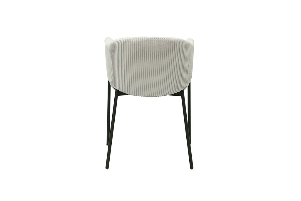Chaise Hugo velours côtelé Gris clair