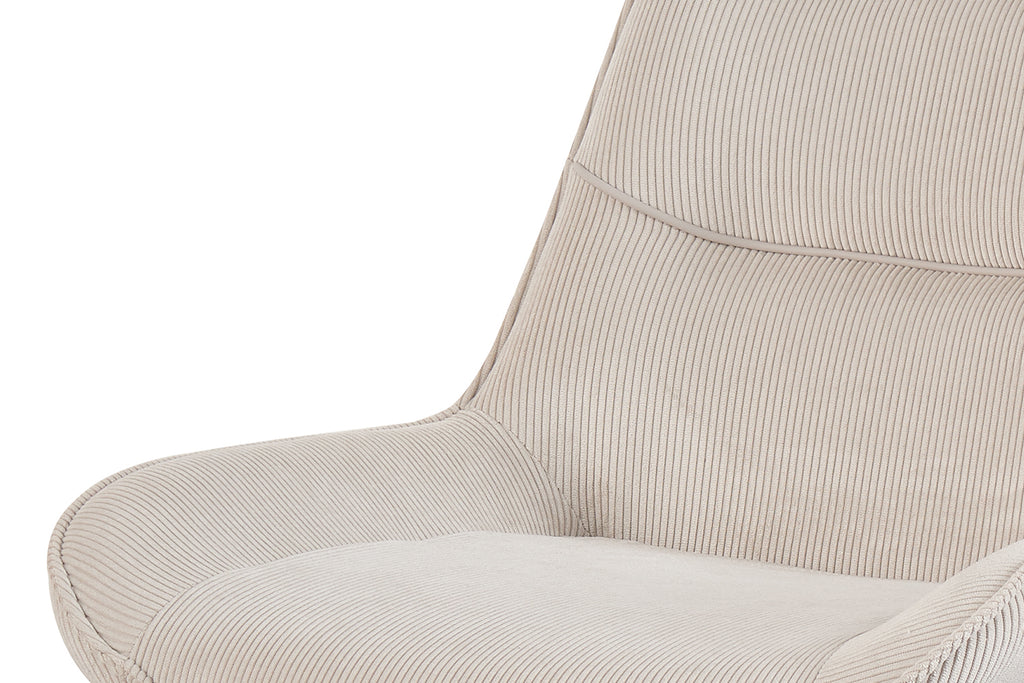 Chaise Amelie velours côtelé Sable