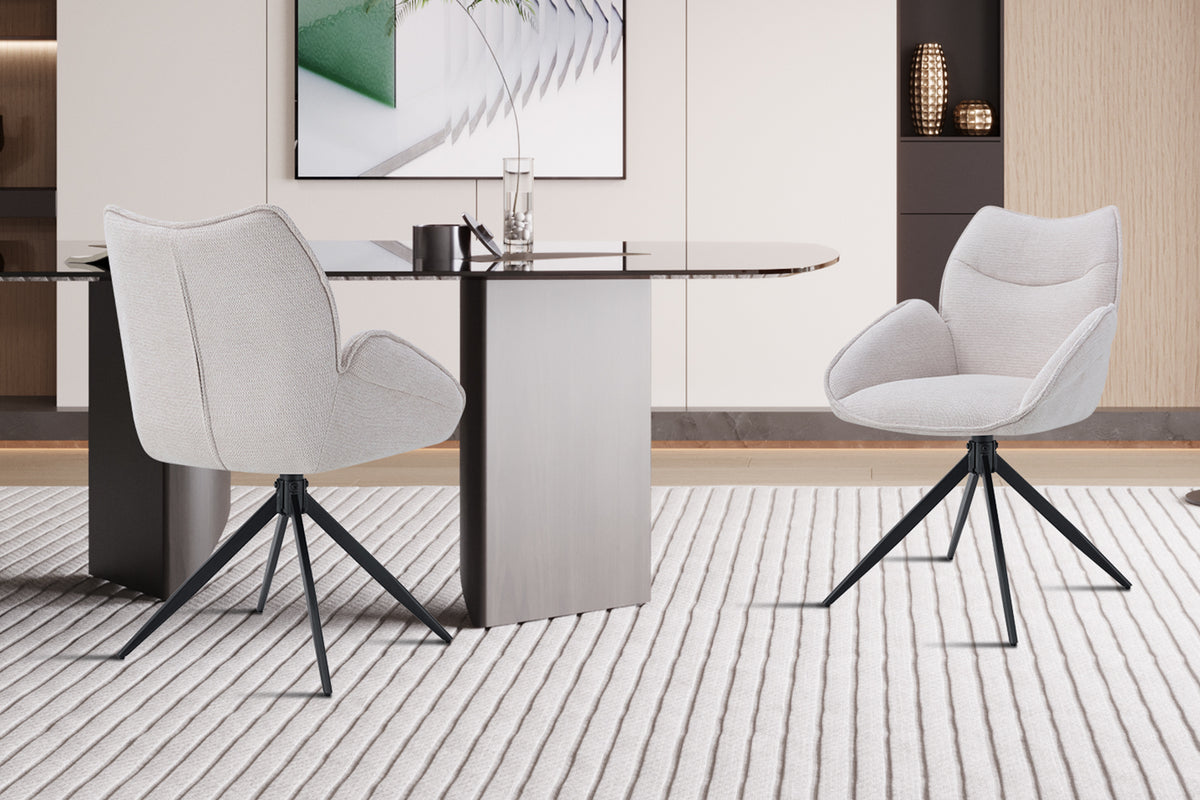 Chaise Mahi Pivotant à 0 Tissu Ote Share 101 Beige