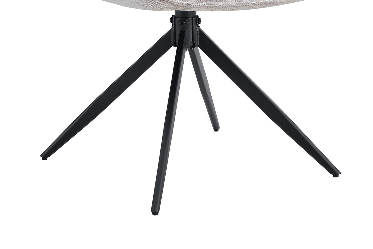 Chaise Mahi pivotante Tissu Beige