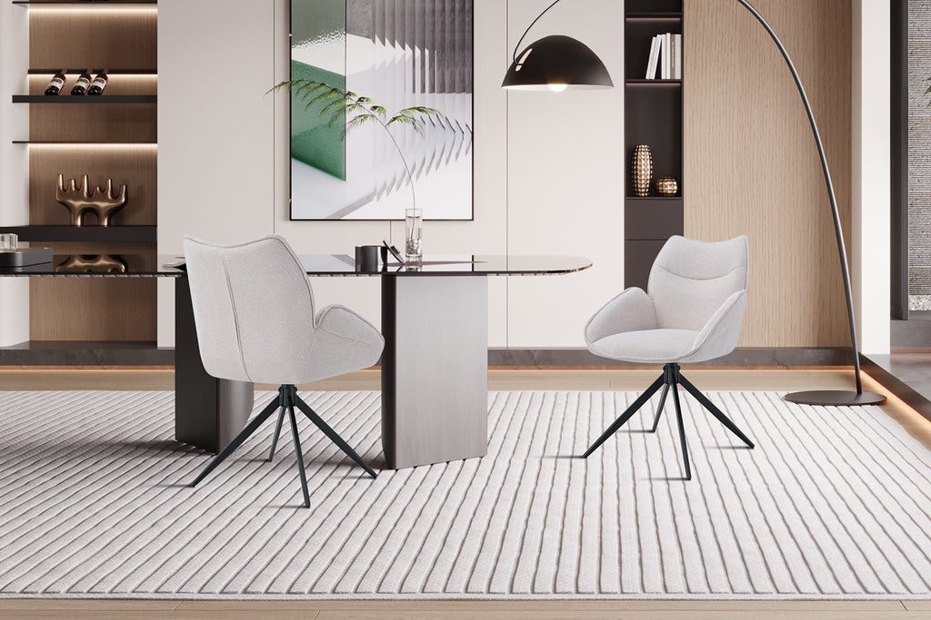 Chaise Mahi pivotante Tissu Beige