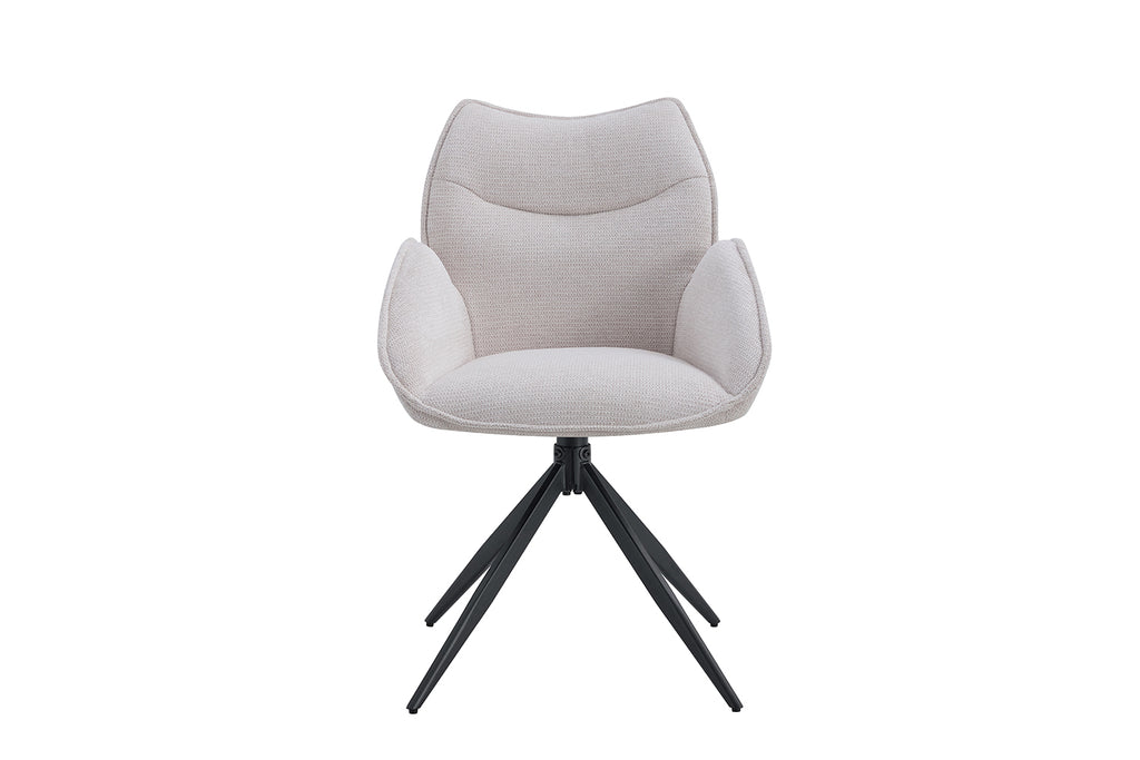 Chaise Mahi pivotante Tissu Beige
