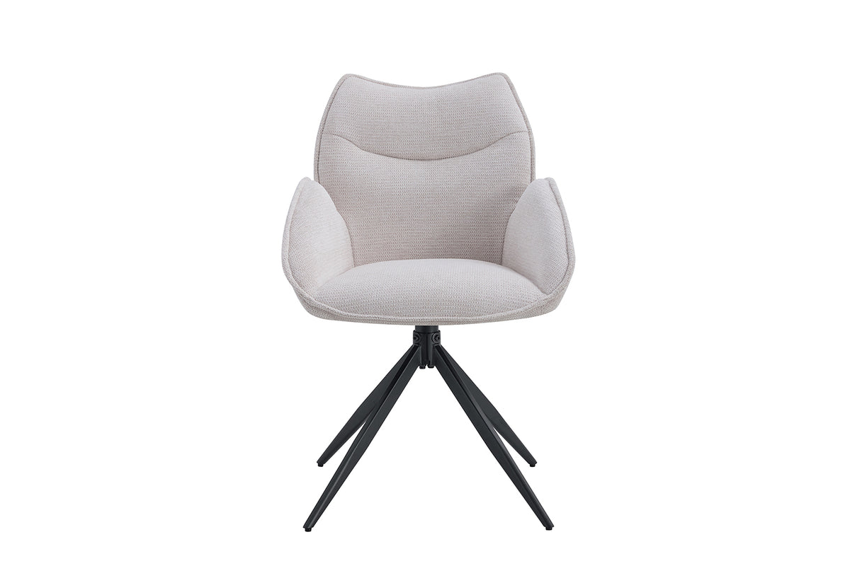 Chaise Mahi pivotante Tissu Beige