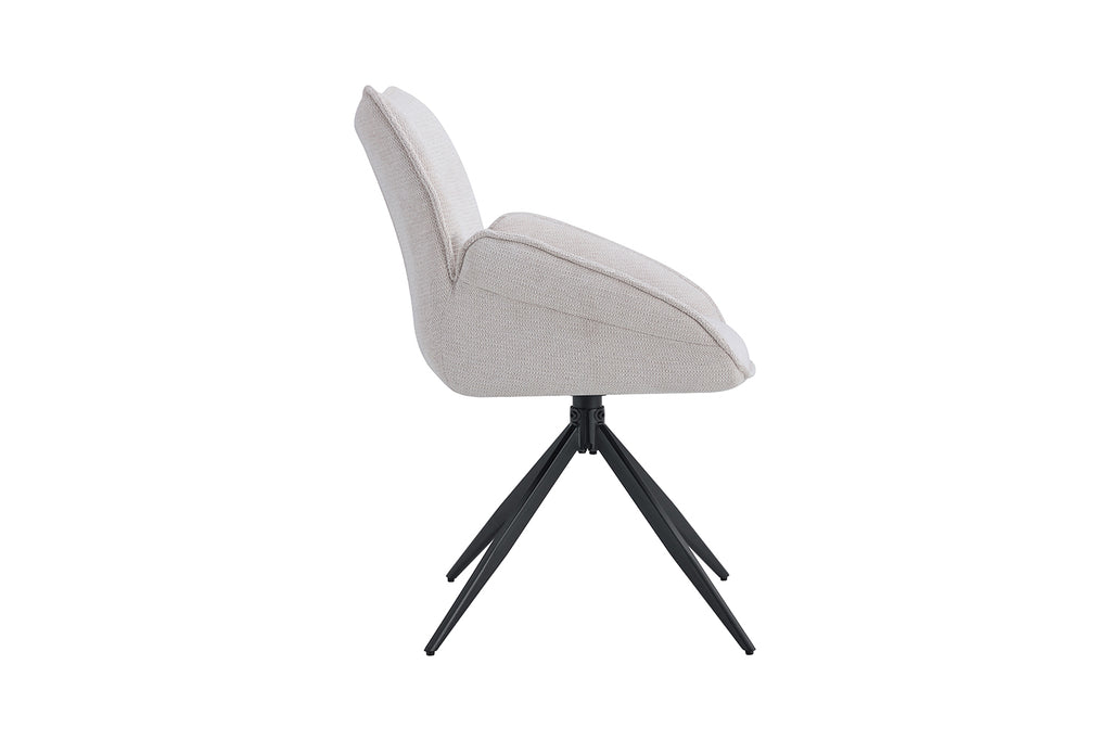Chaise Mahi pivotante Tissu Beige