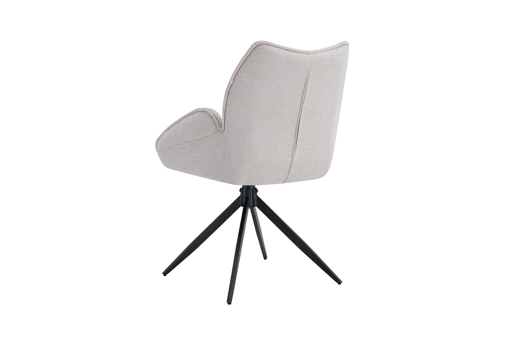 Chaise Mahi pivotante Tissu Beige