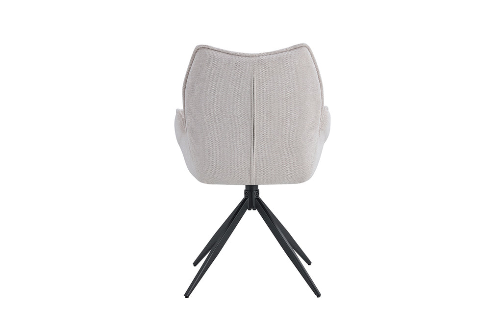 Chaise Mahi pivotante Tissu Beige
