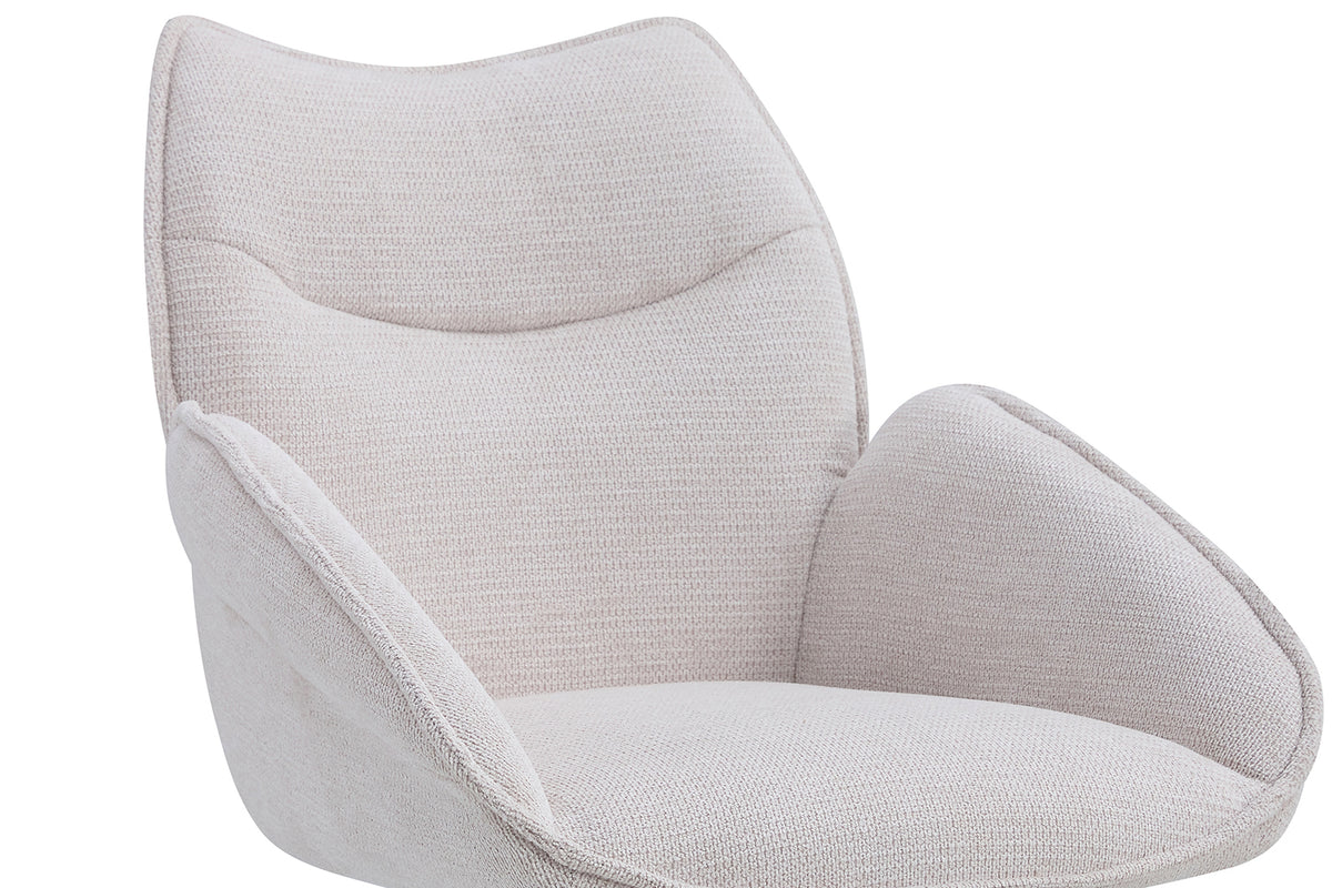 Chaise Mahi pivotante Tissu Beige