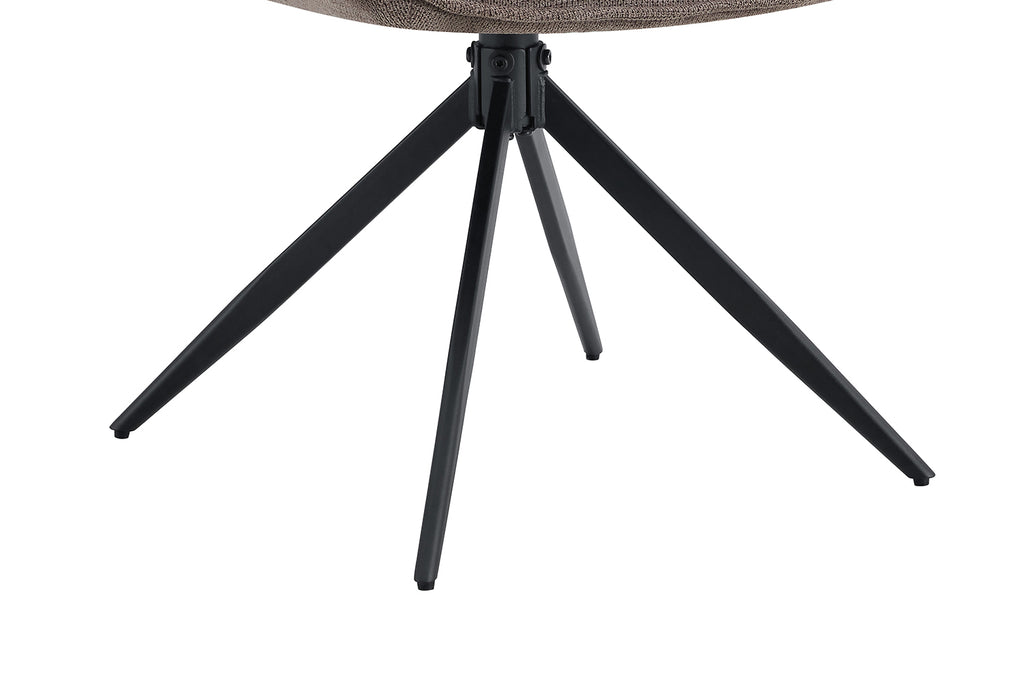 Chaise Mahi pivotante Tissu Poivre