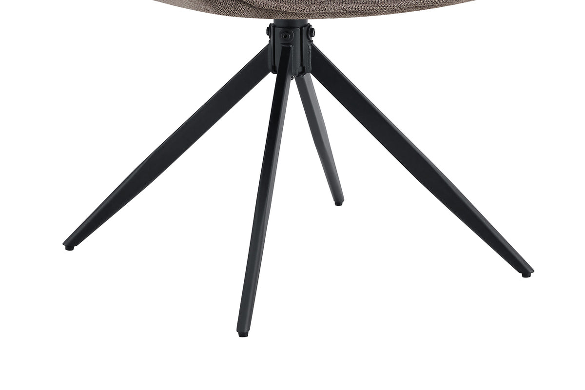 Chaise Mahi pivotante Tissu Poivre