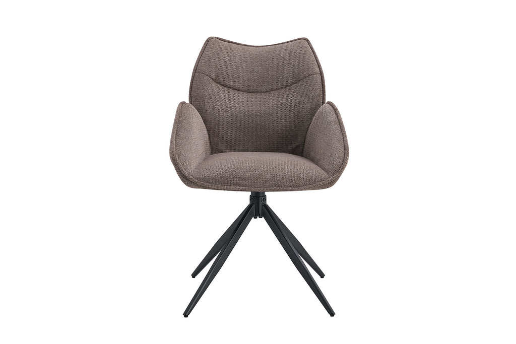 Chaise Mahi pivotante Tissu Poivre