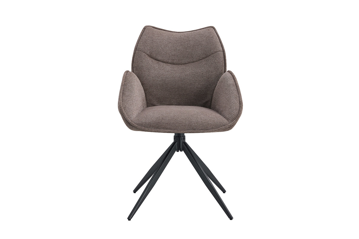 Chaise Mahi pivotante Tissu Poivre