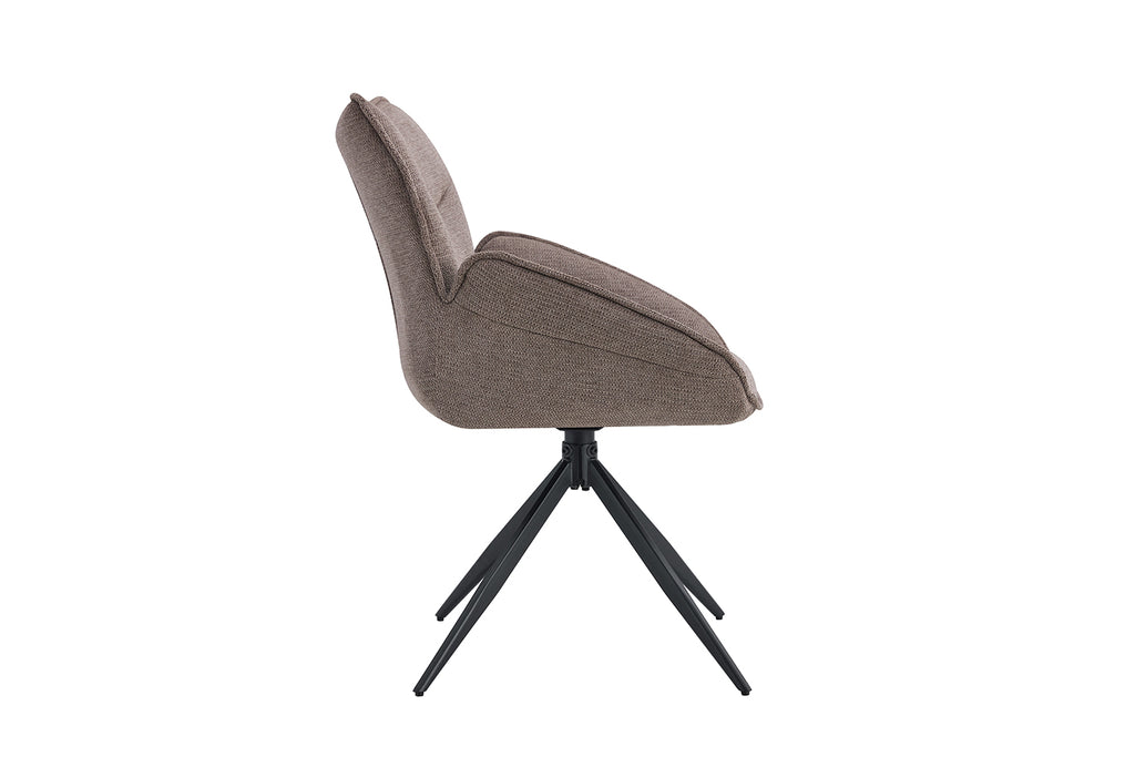 Chaise Mahi pivotante Tissu Poivre