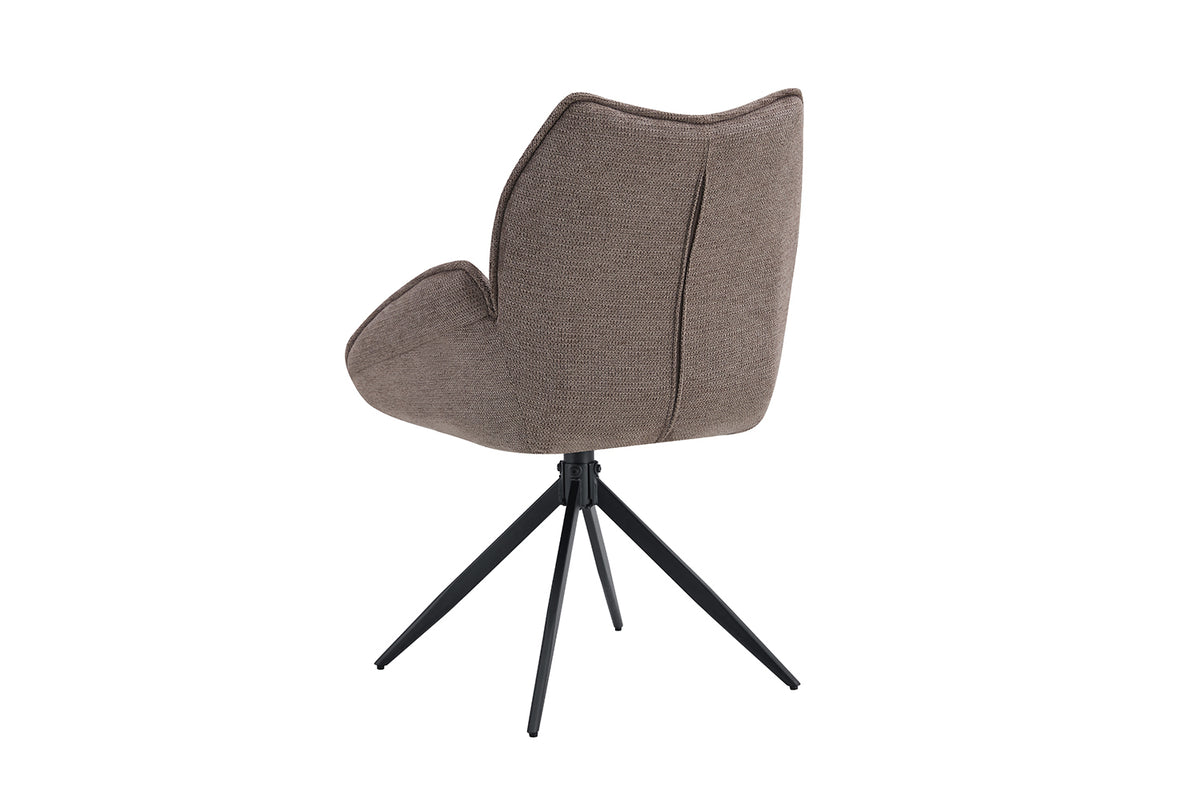 Chaise Mahi pivotante Tissu Poivre