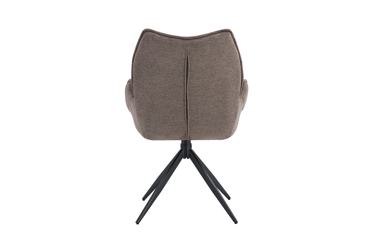 Chaise Mahi pivotante Tissu Poivre