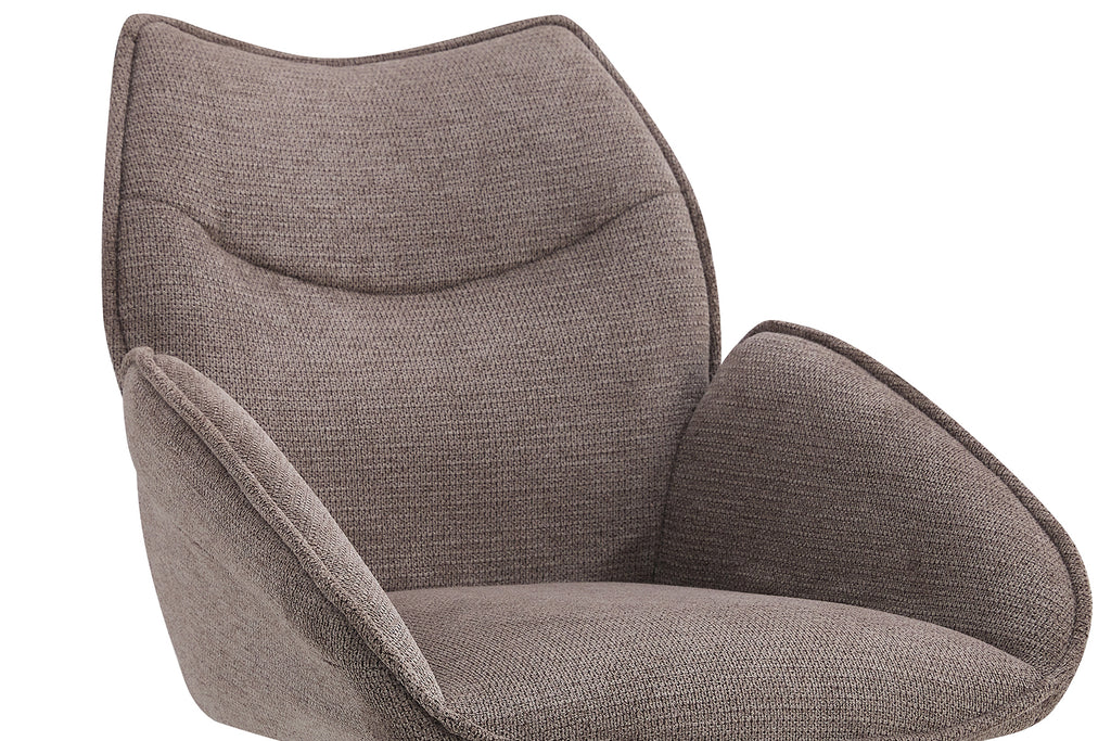 Chaise Mahi pivotante Tissu Poivre