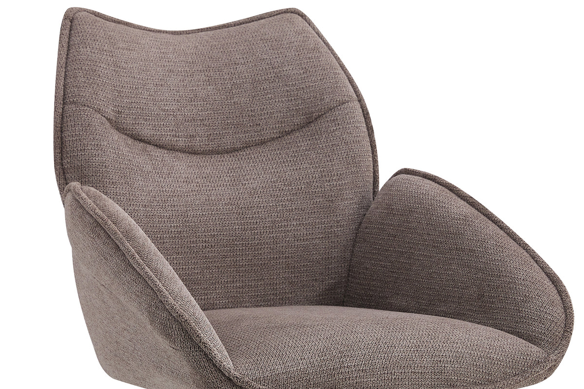 Chaise Mahi pivotante Tissu Poivre