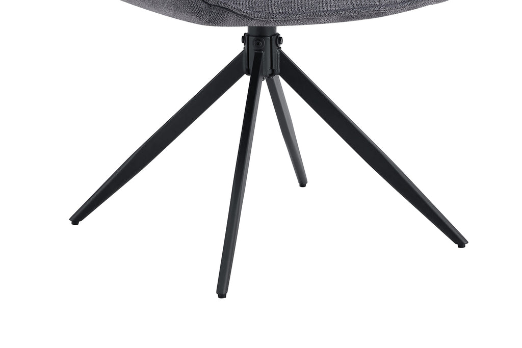 Chaise Mahi pivotante Tissu Gris foncé