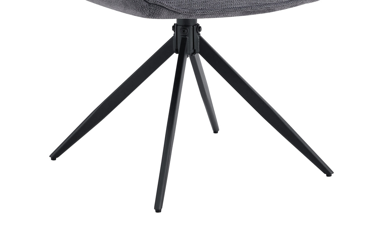 Chaise Mahi pivotante Tissu Gris foncé