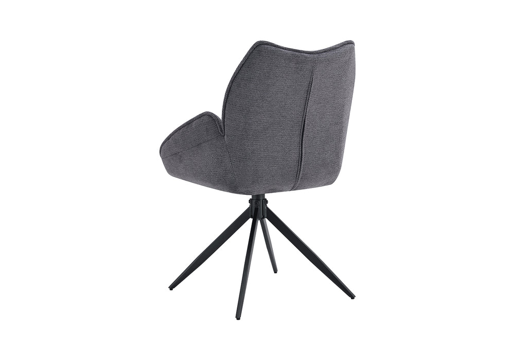 Chaise Mahi pivotante Tissu Gris foncé