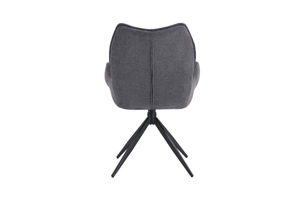 Chaise Mahi pivotante Tissu Gris foncé