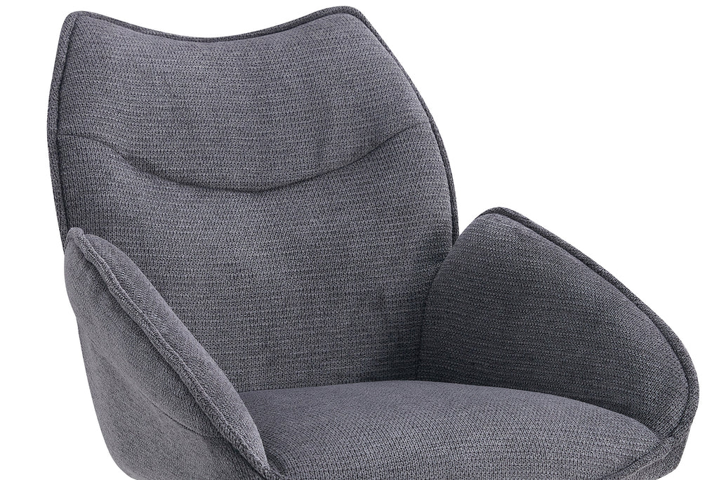 Chaise Mahi pivotante Tissu Gris foncé