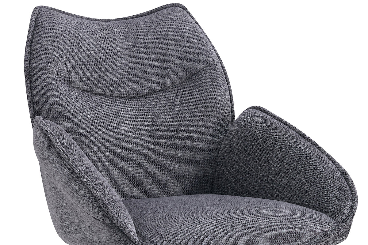 Chaise Mahi pivotante Tissu Gris foncé