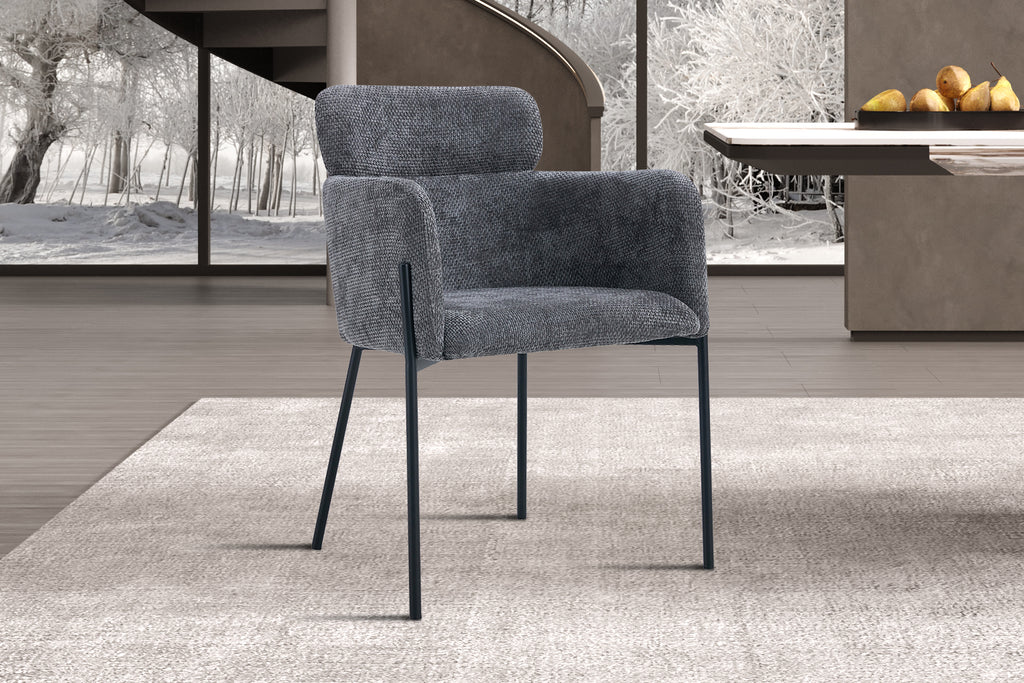 Chaise Naomi Tissu Gris